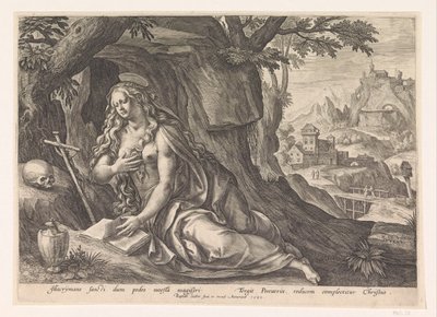 Mary Magdalene in the Wilderness by Raphaël Sadeler (I)