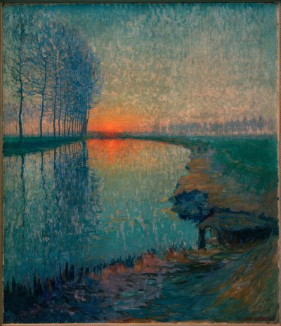 Sunset at the Nete by Raymond de la Haye