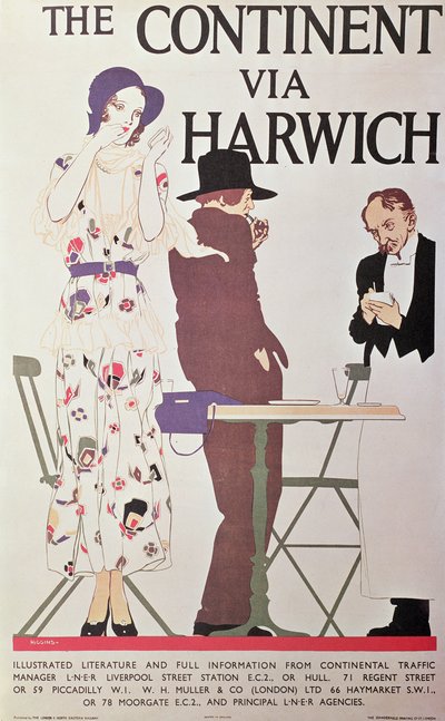 The Continent Via Harwich by Reginald Edward Higgins