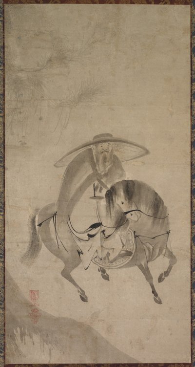 Su Dongpo Riding a Donkey by Reietsu