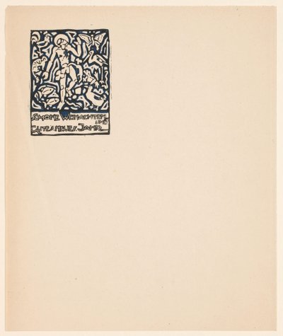 Christmas Card with Human Figure and Animals by Reijer Stolk