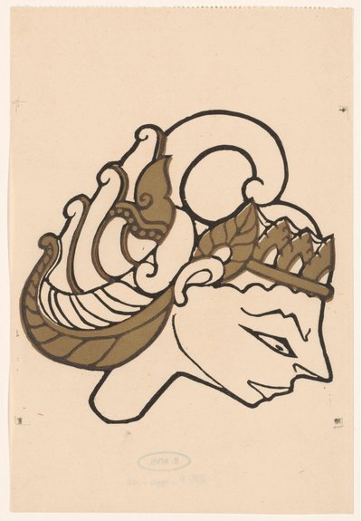 Head of a Wayang Puppet by Reijer Stolk