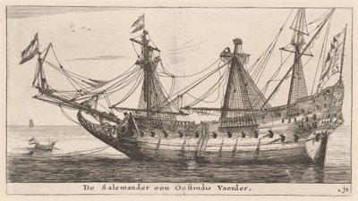 The "Salemander," an East-Indian Merchantman by Reinier Nooms, called Zeeman