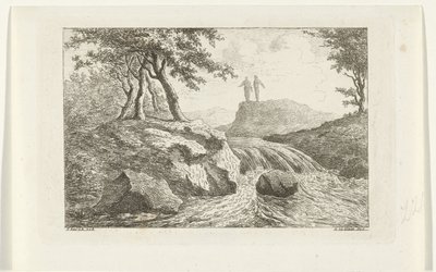 Landscape with Waterfall by Reinierus Albertus Ludovicus baron van Isendoorn à Blois