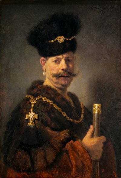 A Polish Nobleman by Rembrandt van Rijn