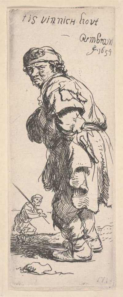 Beggar Speaking by Rembrandt van Rijn