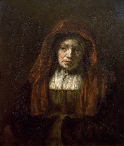 Old Woman with Headscarf by Rembrandt van Rijn