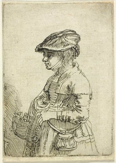 Girl with a Basket by Rembrandt van Rijn