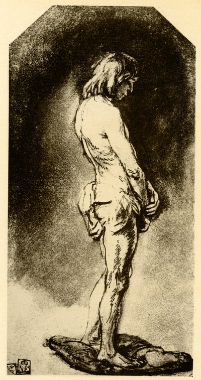 Male Nude by Rembrandt van Rijn