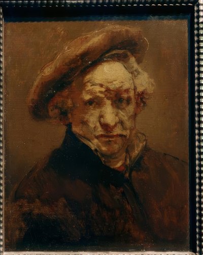 Self-Portrait with Beret by Rembrandt van Rijn