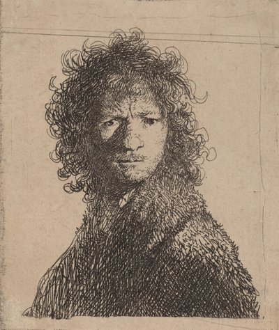 Self-Portrait, Frowning, 1630 by Rembrandt van Rijn