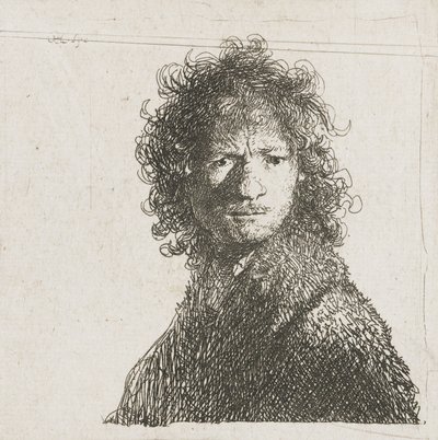 Self-Portrait Frowning by Rembrandt van Rijn