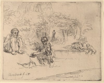 The Bathers by Rembrandt van Rijn