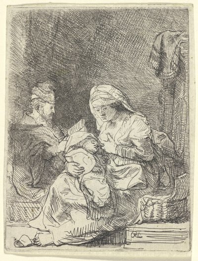 The Holy Family by Rembrandt van Rijn