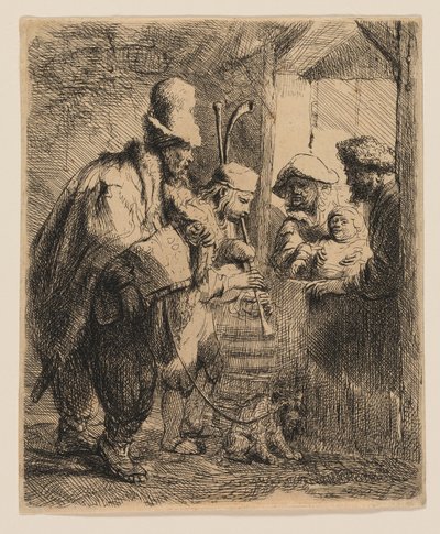 The Strolling Musicians by Rembrandt van Rijn