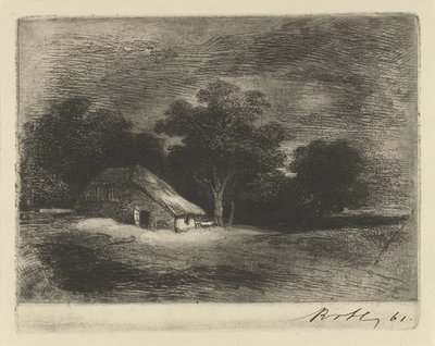 Farm Near Trees by Remigius Adrianus Haanen (signed by artist)