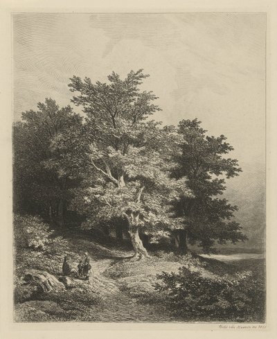 Figures by a Forest Edge by Remigius Adrianus Haanen