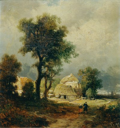Hungarian Village by Remigius Adrianus van Haanen