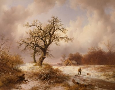 Winter Landscape by Remigius Adrianus van Haanen