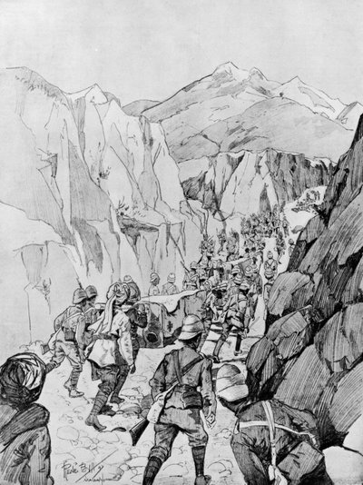 The Northamptons Bringing in Their Dead by René Bull