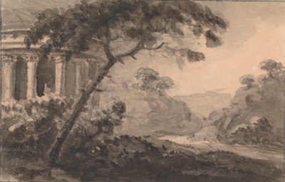 Landscape with Classical Building at Left by Rev. William Gilpin