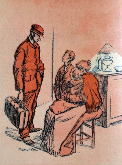 Caricature in The Plate of Butter by Ricardo Flores
