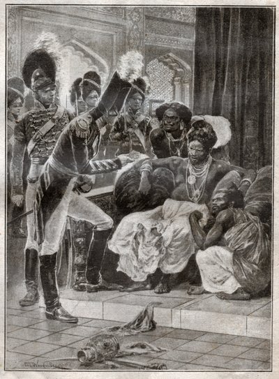 Colonialism in Sri Lanka (engraving) by Richard Caton (after) Woodville