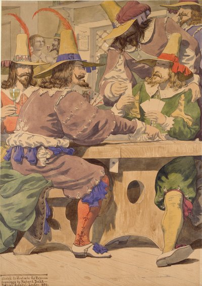 Gaming, mid 19th Century by Richard Dadd