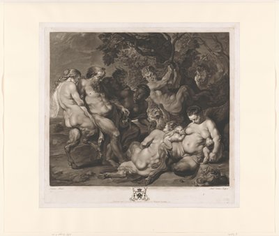 Silenus with a Family of Satyrs (Bacchanal) by Richard Earlom