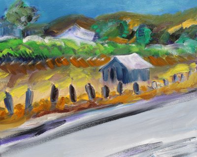 Shed by the Highway, 2017 by Richard Fox