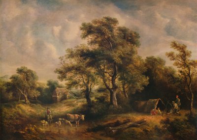 Landscape with Gipsy Tent by Richard Hilder