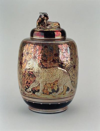 Lustre Vase and Lid, Pilkington Royal Lancastrian by Richard Joyce