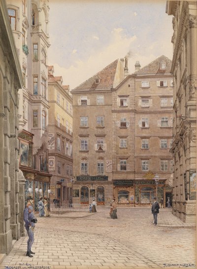 Vienna Irisgasse Towards Naglergasse by Richard Moser