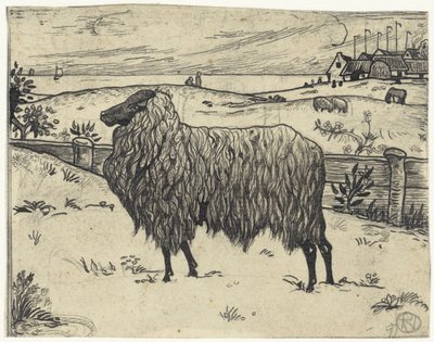 Sheep in a Coastal Landscape by Richard Nicolaüs Roland Holst