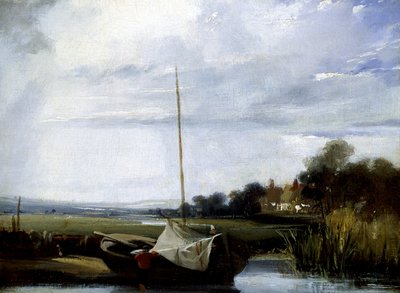A River in Normandy by Richard Parkes Bonington