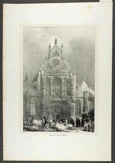 Facade of the Church of Brou by Richard Parkes Bonington