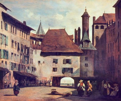 La Place du Molard by Richard Parkes Bonington