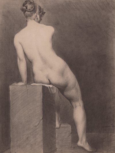 Mademoiselle Rose Nude, Back View by Richard Parkes Bonington