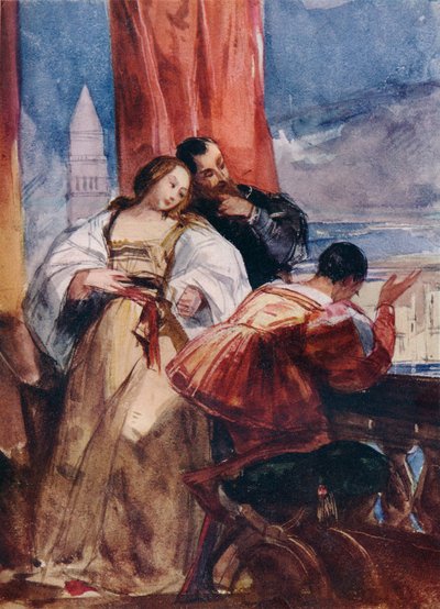 On the Balcony, Venice, c1826 by Richard Parkes Bonington