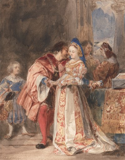 Portia and Bassanio by Richard Parkes Bonington