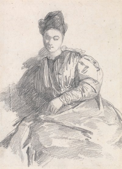 Study of a Seated Woman by Richard Parkes Bonington
