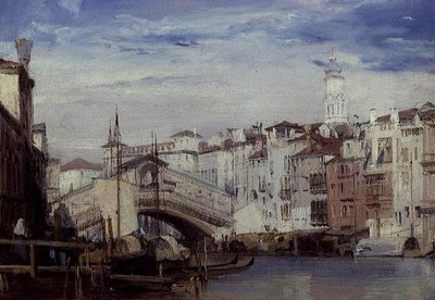 The Rialto Bridge, Venice by Richard Parkes Bonington