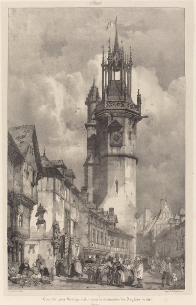Tower of the Great Clock, Evreux by Richard Parkes Bonington