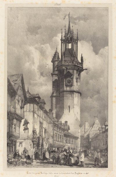 Tower of the Great Clock, Evreux by Richard Parkes Bonington