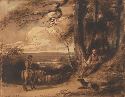 Conversation on a Country Road by Richard Westall