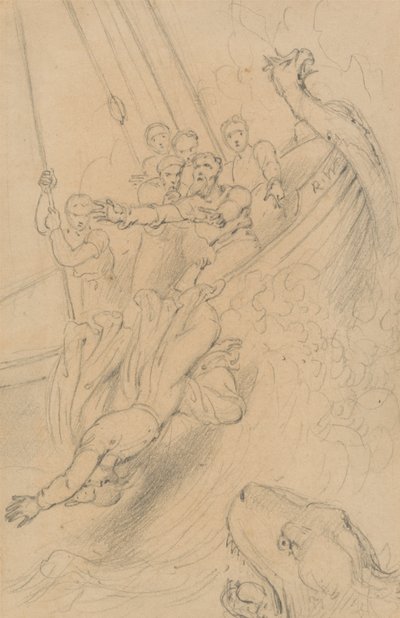 Jonah Cast Into the Sea (Jonah 1:15) by Richard Westall