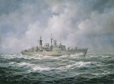 H.M.S. Exeter at Sea by Richard Willis