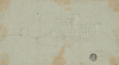 Sketch of Fortress on Hill by Richard Wilson