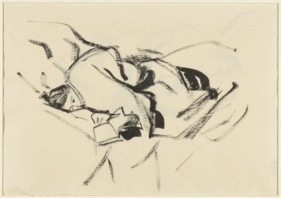 Reclining Woman on Cushions with a Book by Rik Wouters