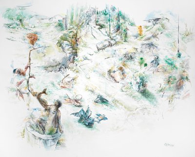Another Sacred Grove (Cropped), 2023 by Rob D Davies